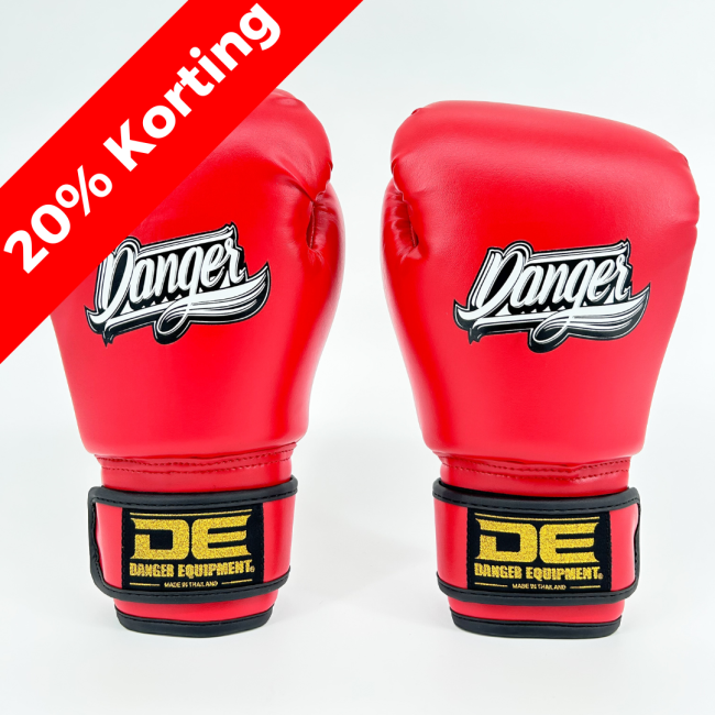 Danger Kids Boxing Gloves - PU - Red