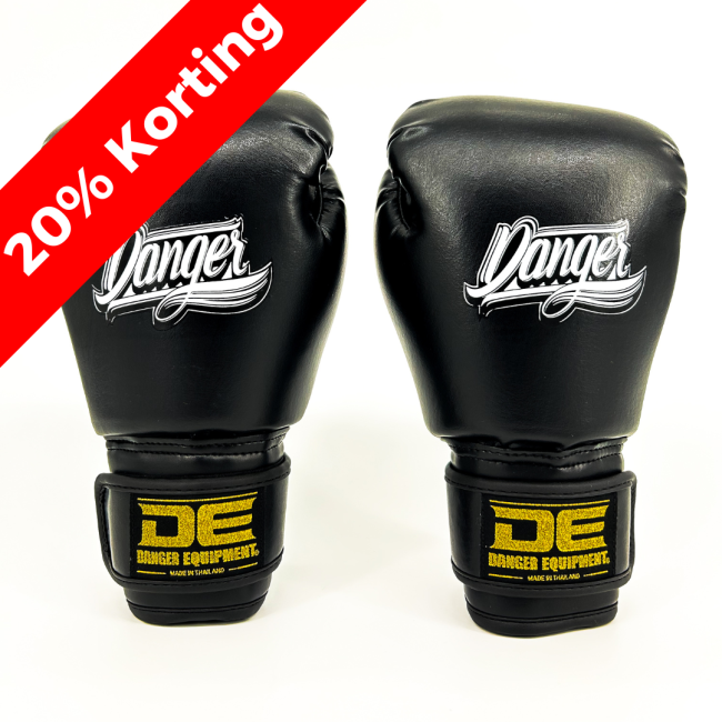 Danger Children's Boxing Gloves - PU - Black