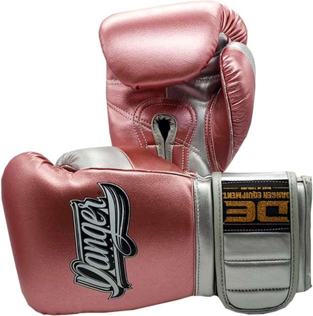 Danger Mexican Pride Rockstar Boxing Gloves - Semi Leather - Metal Pink