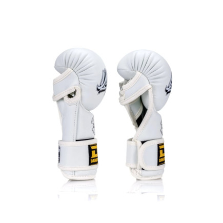 Danger MMA Sparring Gloves - semi leather - White