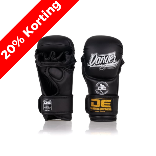 Danger MMA Sparring Gloves - semi leather - Black