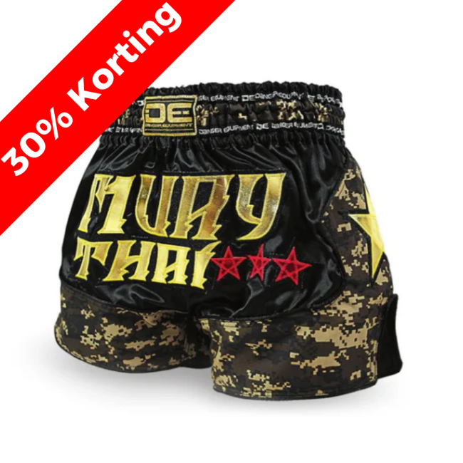 Danger Muay Thai Shorts EX01 - Satin - Army