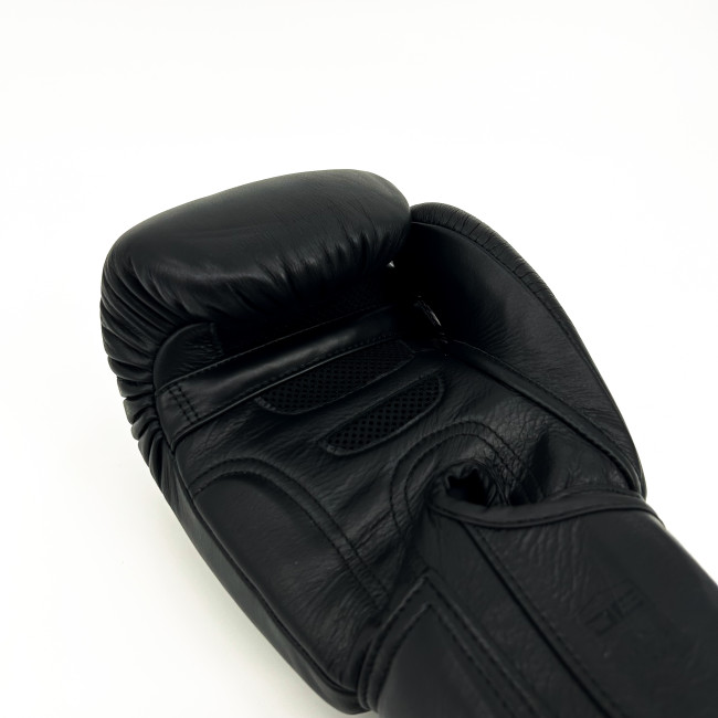 Danger Supermax Boxing Gloves - Black Edition - Leather - Black