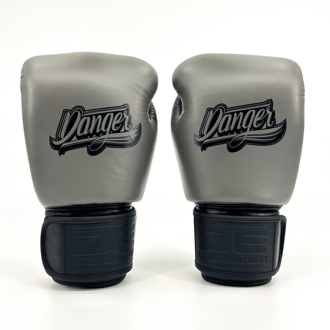 Danger Supermax Boxing Gloves - Grey Edition - Leather - Grey