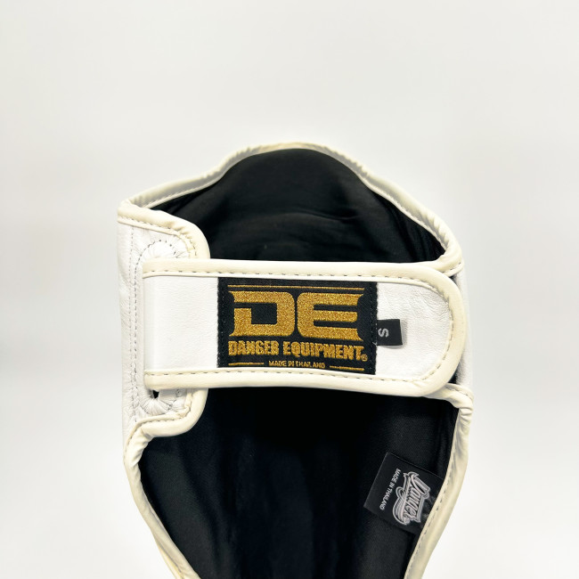 Danger Thai Pro Shin Guards - Leather - White