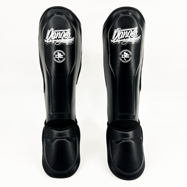 Danger Thai Pro Shin Guards - Leather - Black