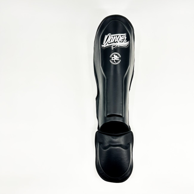 Danger Thai Pro Shin Guards - Leather - Black