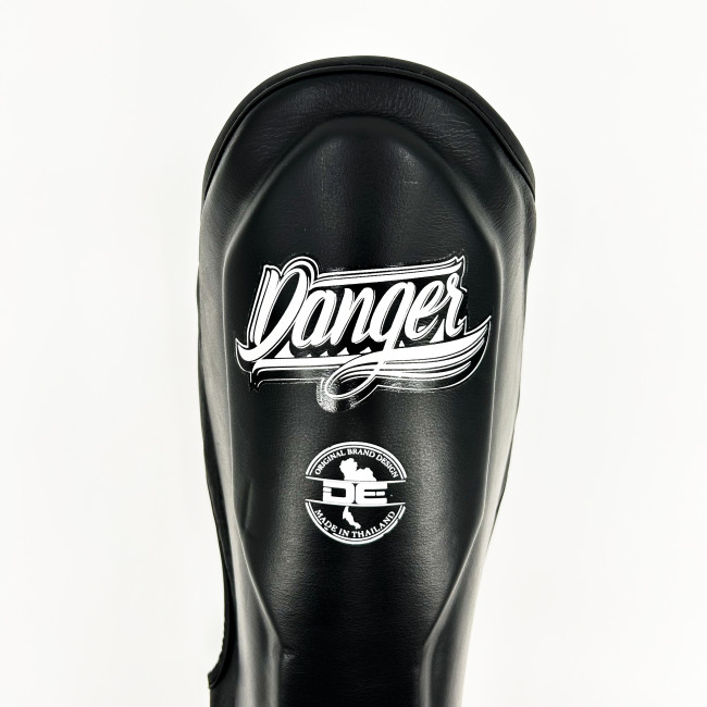 Danger Thai Pro Shin Guards - Leather - Black