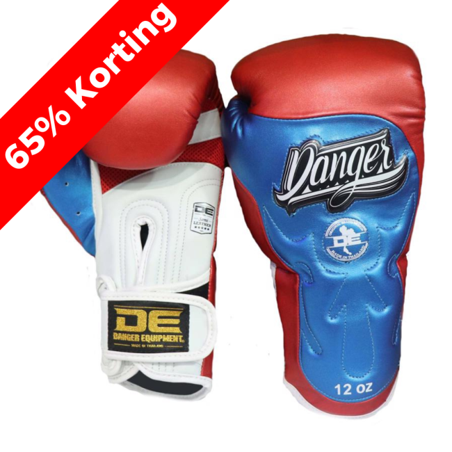 Danger Ultimate Fighter American Hero Boxing Gloves -Semi-leather - Red/White/Blue