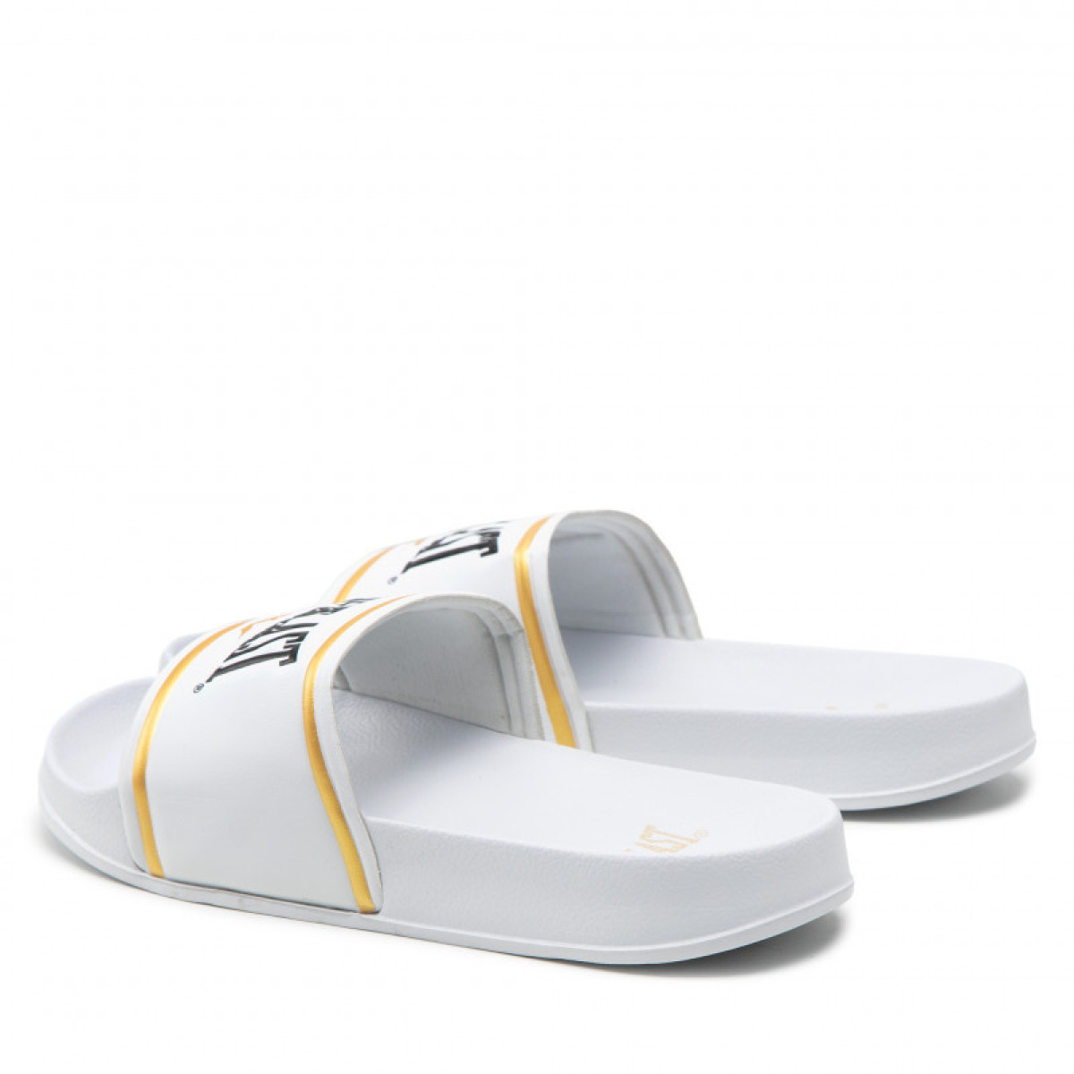 Everlast Side Slippers - White/Gold