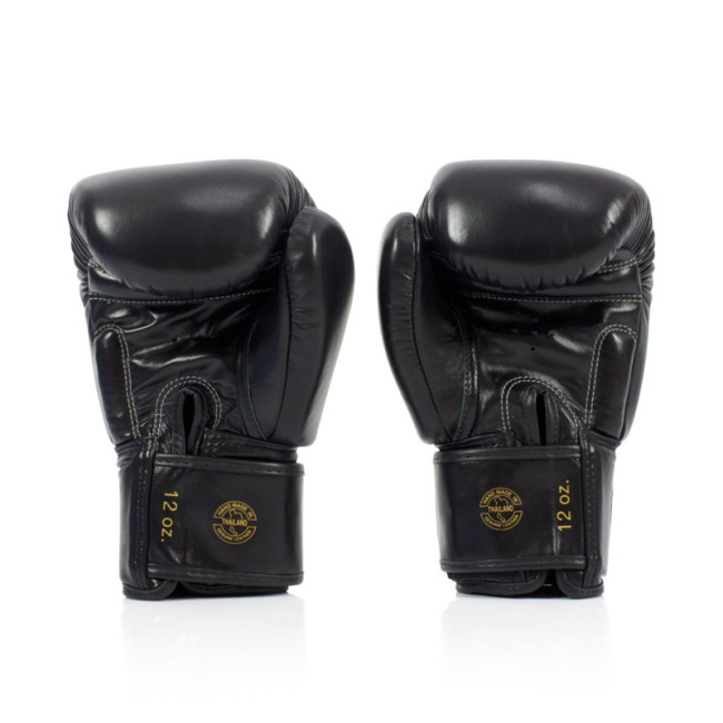 Fairtex Deluxe "Tight-Fit" Boxing Gloves - Black