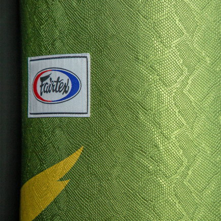 Fairtex HB6PY Muay Thai Banana Bag Python Print - 180 cm - Unfilled - Green/Gold