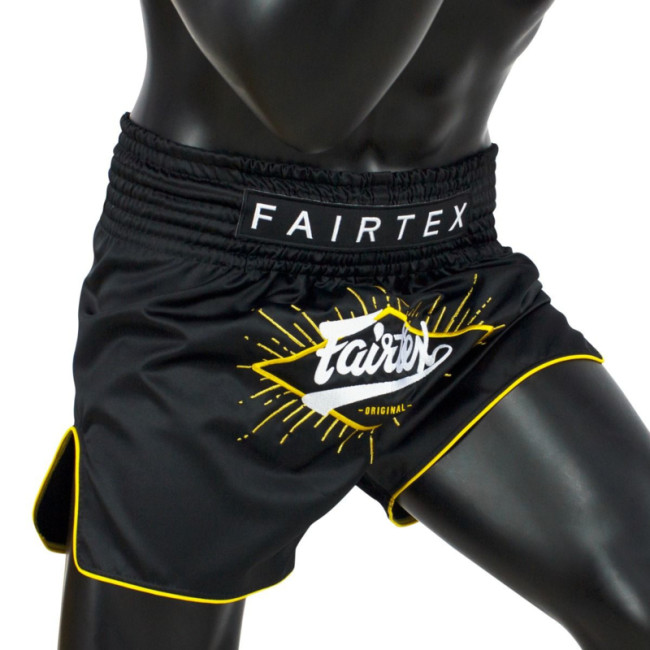 Fairtex Muay Thai Shorts - "Focus" -  Black