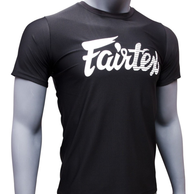 Fairtex Signature Tee - 4 way stretch - Black