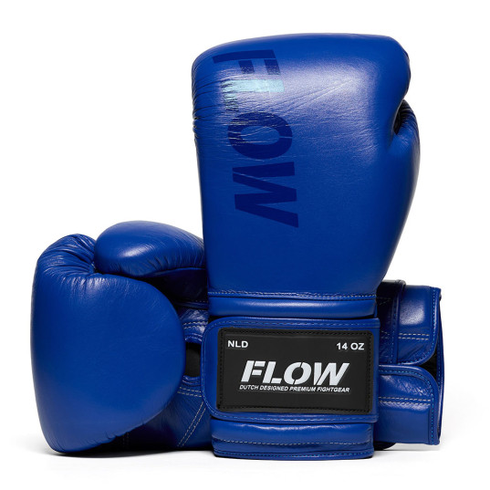 Flow - Challenge Boxhandschuhe - Echtes Leder - Blau