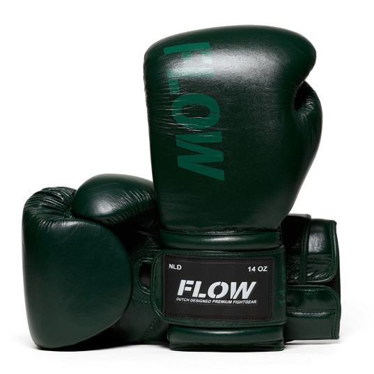 Flow - Challenge Boxhandschuhe - Echtes Leder - Dunkelgrün