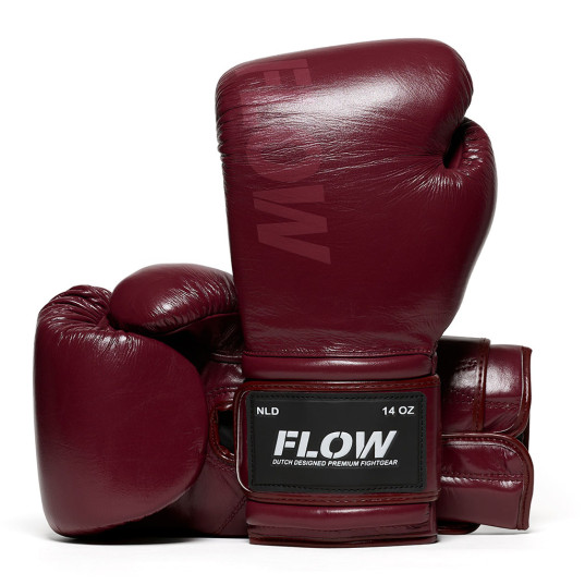 Flow - Challenge Boxhandschuhe - Echtes Leder - Dunkelrot
