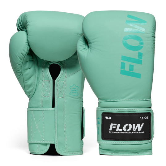 Flow - Challenge Boxhandschuhe - Echtes Leder - Hellgrün
