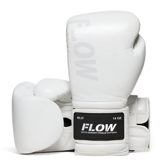 Flow - Challenge Boxhandschuhe - Echtes Leder - Weiß