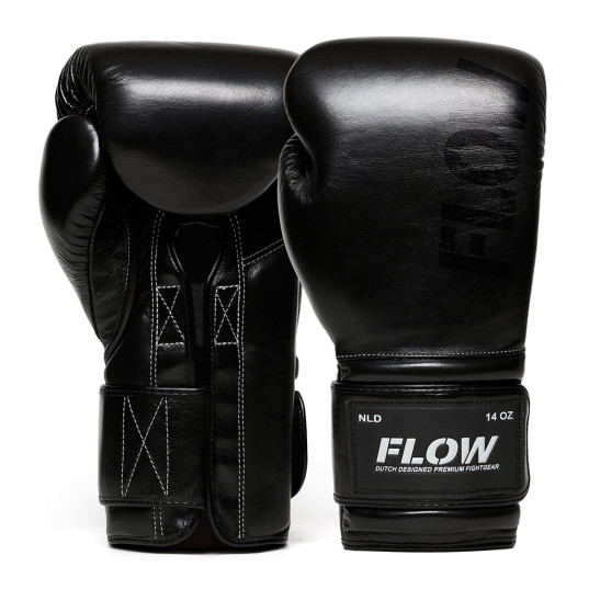 Flow - Challenge Boxhandschuhe - Echtes Leder - Schwarz