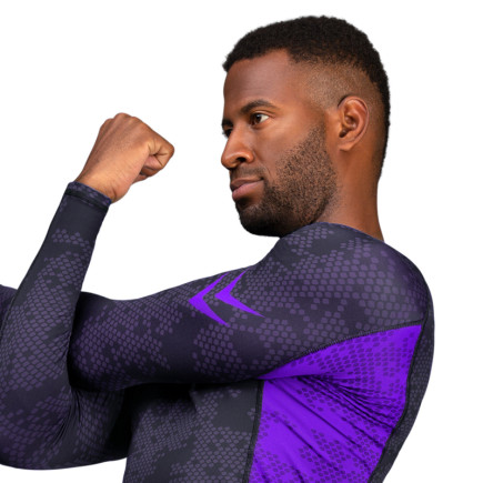 Hayabusa Arrow Ranked Long Sleeve Rashguard - Purple