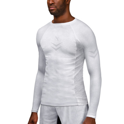 Hayabusa Arrow Ranked Long Sleeve Rashguard - White