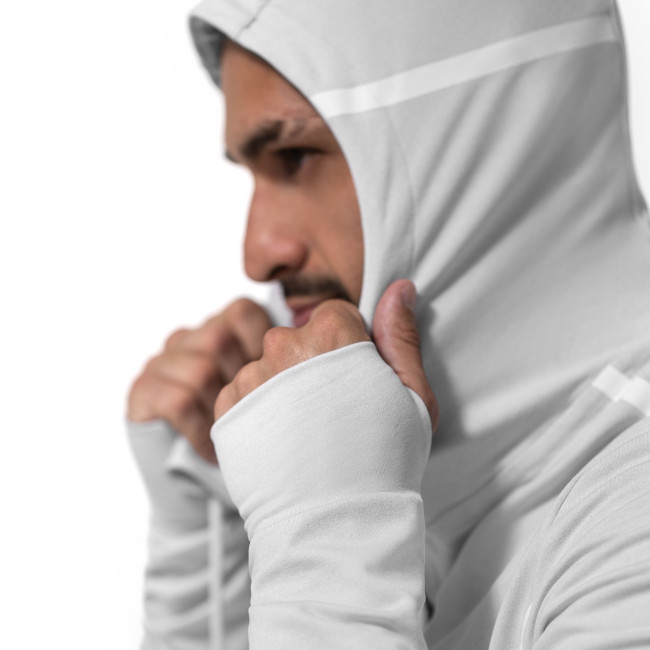 Hayabusa Athletic Zip-Up Performance Hoodie -  Men's - Light Grey