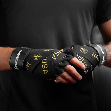 Hayabusa Deluxe Handwraps - Black / Gold - 4,5 meter