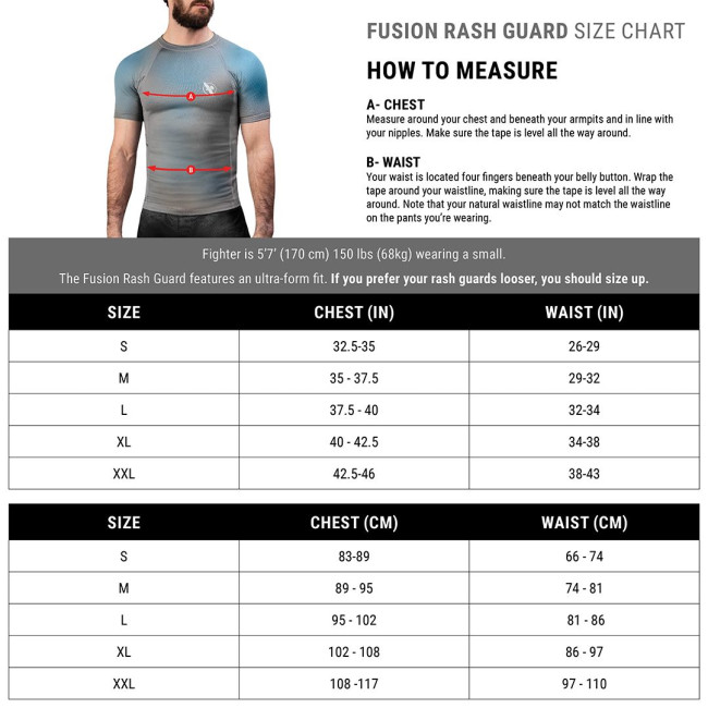 Hayabusa Fusion Short Sleeve Rashguard - Grey / Aquablue