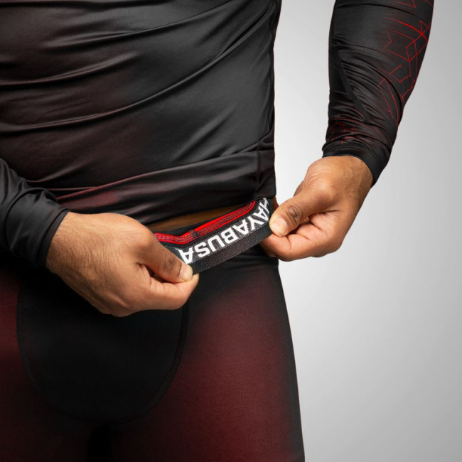 Hayabusa Geo Jiu Jitsu Spats - Black / Red