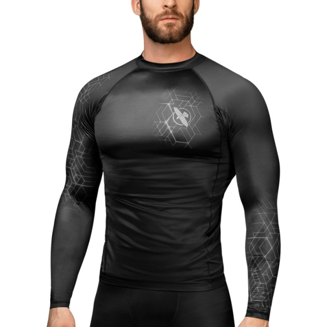 Hayabusa Geo Long Sleeve Rashguard - Black / Grey