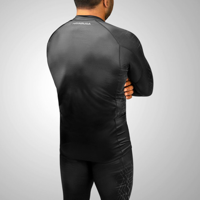 Hayabusa Geo Long Sleeve Rashguard - Black / Grey