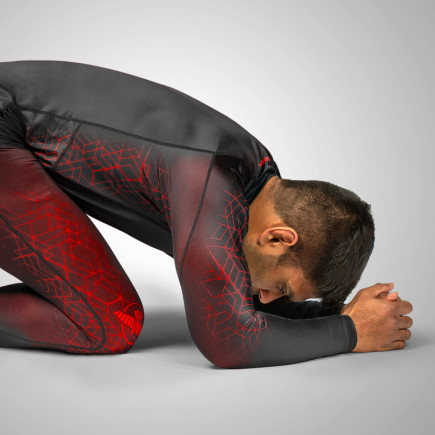 Hayabusa Geo Long Sleeve Rashguard - Black / Red