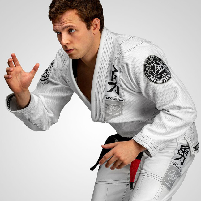 Hayabusa Goorudo 3 Gold Weave Jiu Jitsu Gi - White