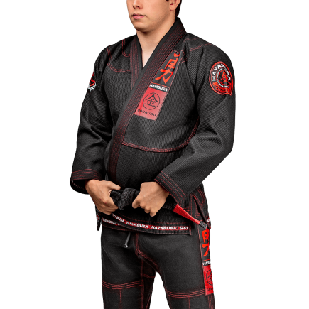 Hayabusa Goorudo 3 Gold Weave Jiu Jitsu Gi - Black / Red