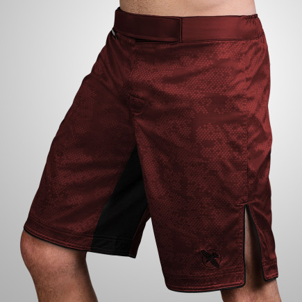 Hayabusa Hexagon Fight Shorts - Bordeaux Red