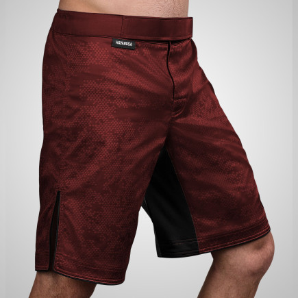 Hayabusa Hexagon Fight Shorts - Bordeaux Red