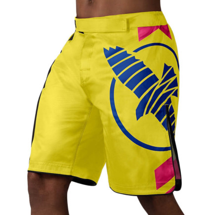 Hayabusa Icon Fight Shorts - Yellow / Blue