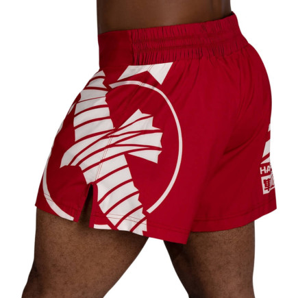 Hayabusa Icon Kickboxing Shorts - Red / White