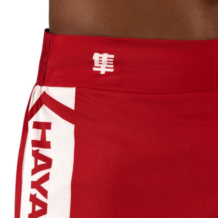 Hayabusa Icon Kickboxing Shorts - Red / White