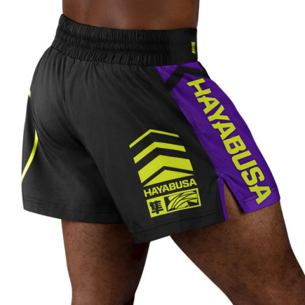 Hayabusa Icon Kickboxing Shorts - Black / Neon