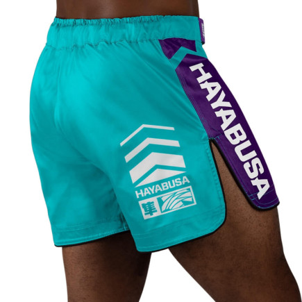 Hayabusa Icon Mid-Length Fight Shorts - Teal / White