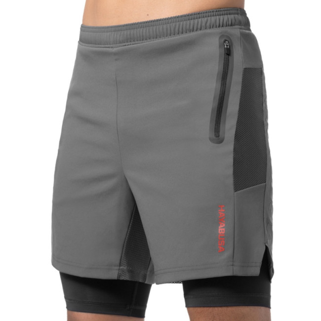 Hayabusa Layered Performance Shorts - Men - Dark Grey