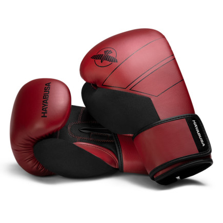 Hayabusa S4 Boxing Gloves - Leather - Red