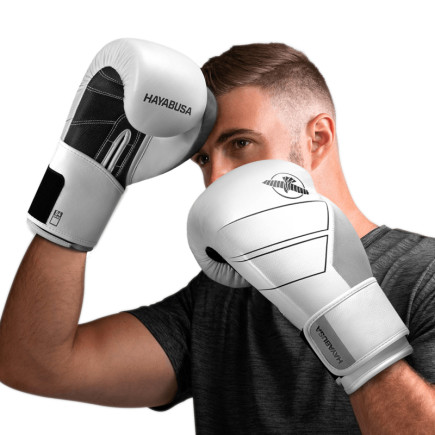 Hayabusa S4 Boxing Gloves - Leather - White