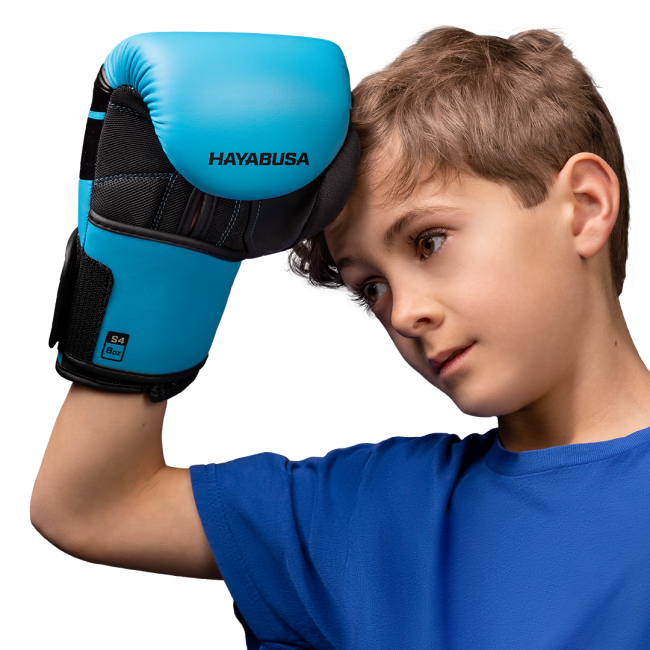 Hayabusa S4 Youth Boxing Gloves - Cyan