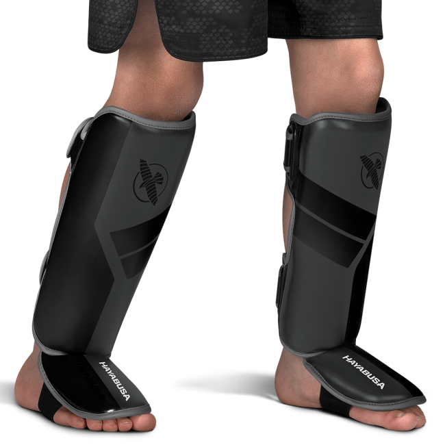 Hayabusa S4 Youth Shinguards - Charcoal