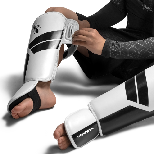 Hayabusa S4 Youth Shinguards - White