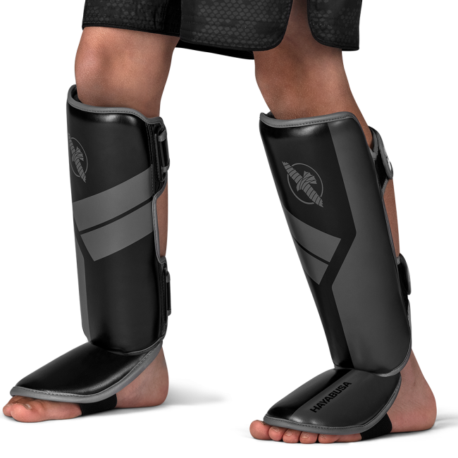 Hayabusa S4 Youth Shinguards - Black