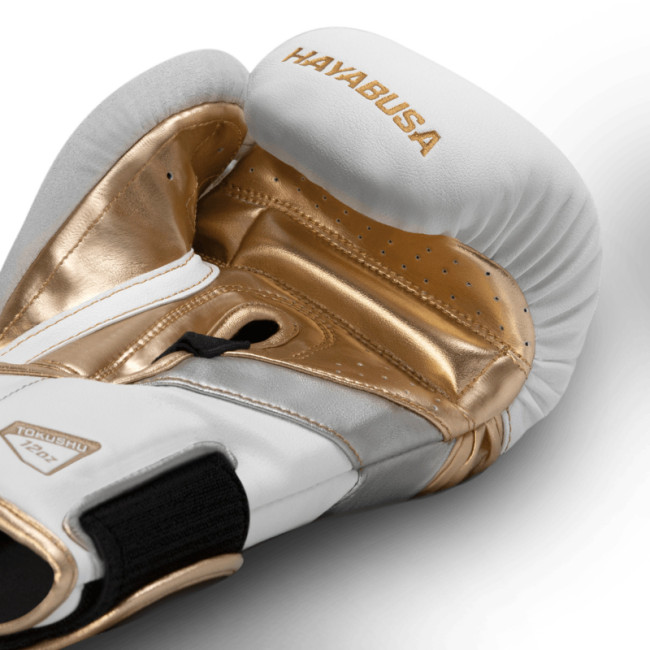 Hayabusa T3 Boxing Gloves - White / Gold